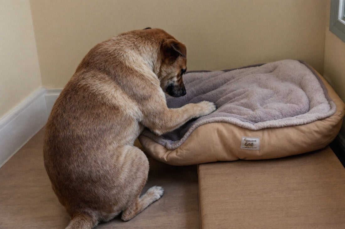Why do dogs scratch their beds? (The real reasons)