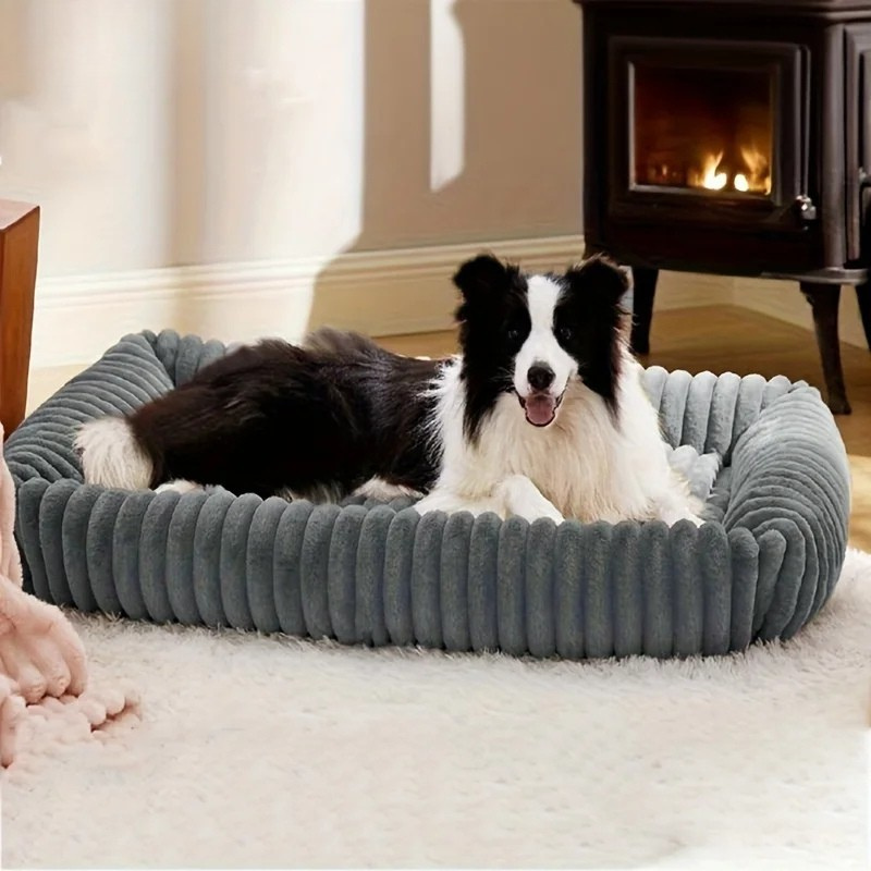 Orthopedic Dog Bed With Bolster
