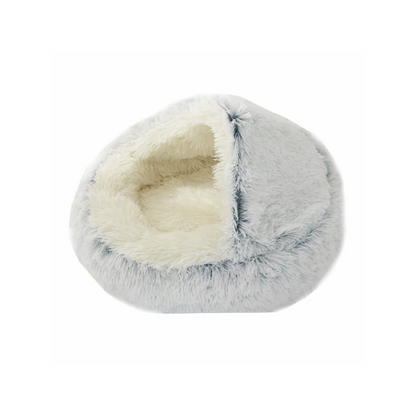 Fluffy Dog Bed with Hood