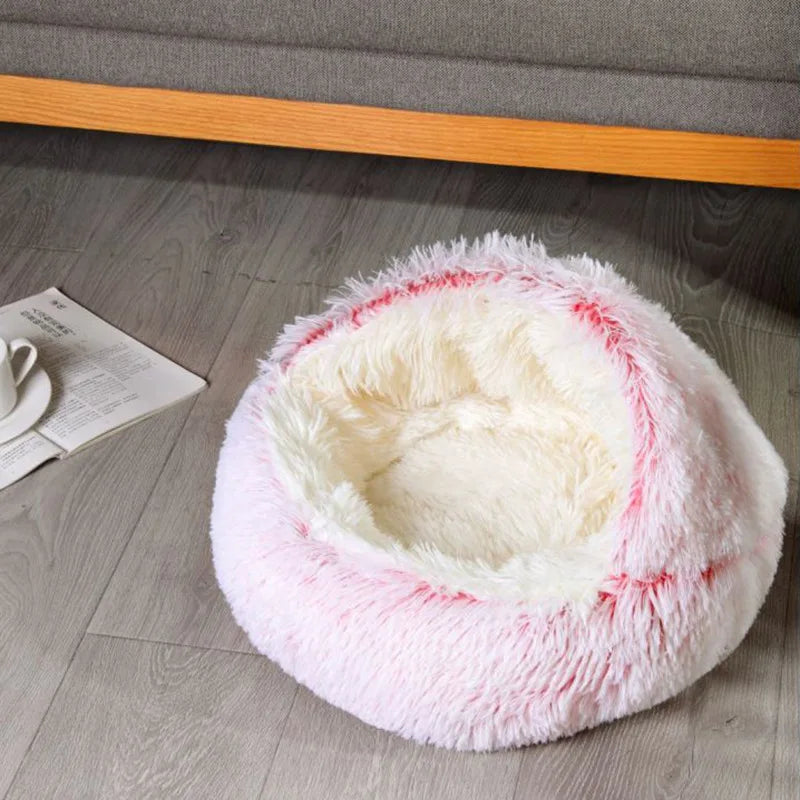 Fluffy Dog Bed with Hood