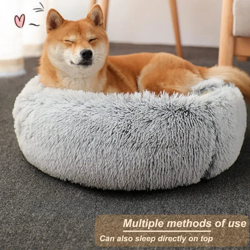 Fluffy Dog Bed with Hood