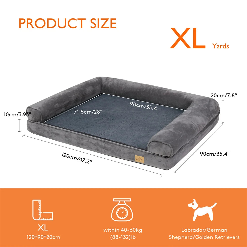 Large Memory Foam Dog Bed